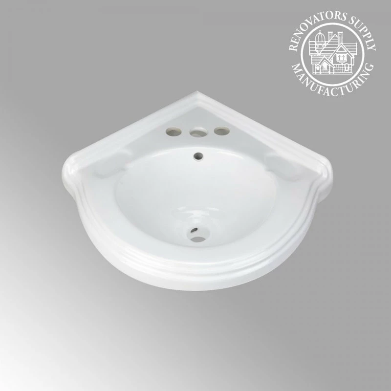 Buy โจ Renovators Supply Manufacturing Wall Mount Corner Small Bathroom Sink White Gloss China Portsmouth With Bracket ๐งจ 4 Buy โจ Renovators Supply Manufacturing Wall Mount Corner Small Bathroom Sink White Gloss China Portsmouth With Bracket ๐งจ - Image 2