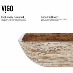 Discount 😍 VIGO Rectangular Glass Vessel Bathroom Sink, Amber Sunset 🤩 -Bathroom Sinks Shop 409173fa0e9ed899 9040 w800 h800 b1 p0