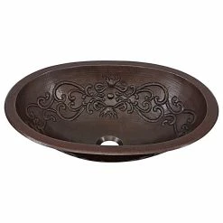 Top 10 ๐ SINKOLOGY Pauling 19" Dual Mount Copper Bath Sink With Scroll Design ๐
