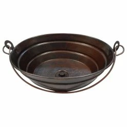 Best Pirce ๐งจ SimplyCopper 16" Aged Copper Oval Copper Bucket Vessel Bathroom Sink With Drain ๐
