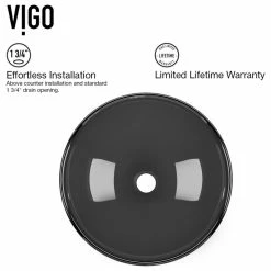 New 🔥 VIGO Glass Vessel Bathroom Sink, Sheer Black ✨ -Bathroom Sinks Shop 44a14d9b0e9ed8af 9032 w800 h800 b1 p0