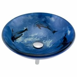 Promo ๐ Renovators Supply Manufacturing Tempered Glass Vessel Sinks With Drain, Dolphin Design Blue Bowl Sinks Set Of 2 ๐ 9 Promo ๐ Renovators Supply Manufacturing Tempered Glass Vessel Sinks With Drain, Dolphin Design Blue Bowl Sinks Set Of 2 ๐ -Bathroom Sinks Shop 4511b8de0b620c85 8570 w800 h800 b1 p0