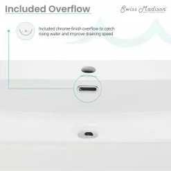 Best deal 😉 Swiss Madison Claire 24" Console Sink White Basin Black Legs 🥰 -Bathroom Sinks Shop 45819eac023b854e 8736 w800 h800 b0 p0