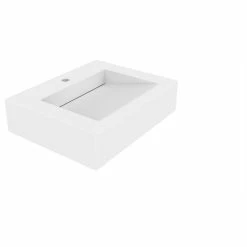 Best Pirce ⭐ Castello USA Pyramid Solid Surface Countertop Basin Sink, White, 24", Standard ⌛ -Bathroom Sinks Shop 46f16bfb01fc2589 9144 w800 h800 b1 p0