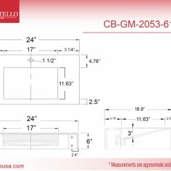 Best Pirce ⭐ Castello USA Pyramid Solid Surface Countertop Basin Sink, White, 24", Standard ⌛ -Bathroom Sinks Shop 492110ba038e94a4 9144 w800 h800 b0 p0