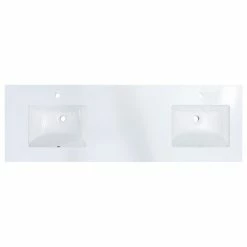Cheapest 🔥 Altair Viterbo 73" Engineered Stone Vanity Top In White With White Sink 🤩