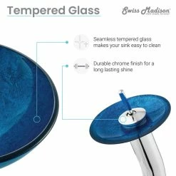 Promo โ๏ธ Swiss Madison Cascade 16.5 Glass Vessel Sink With Faucet, Ocean Blue ๐ 20 Promo โ๏ธ Swiss Madison Cascade 16.5 Glass Vessel Sink With Faucet, Ocean Blue ๐ -Bathroom Sinks Shop 4e31d2ad025eb461 4831 w800 h800 b0 p0