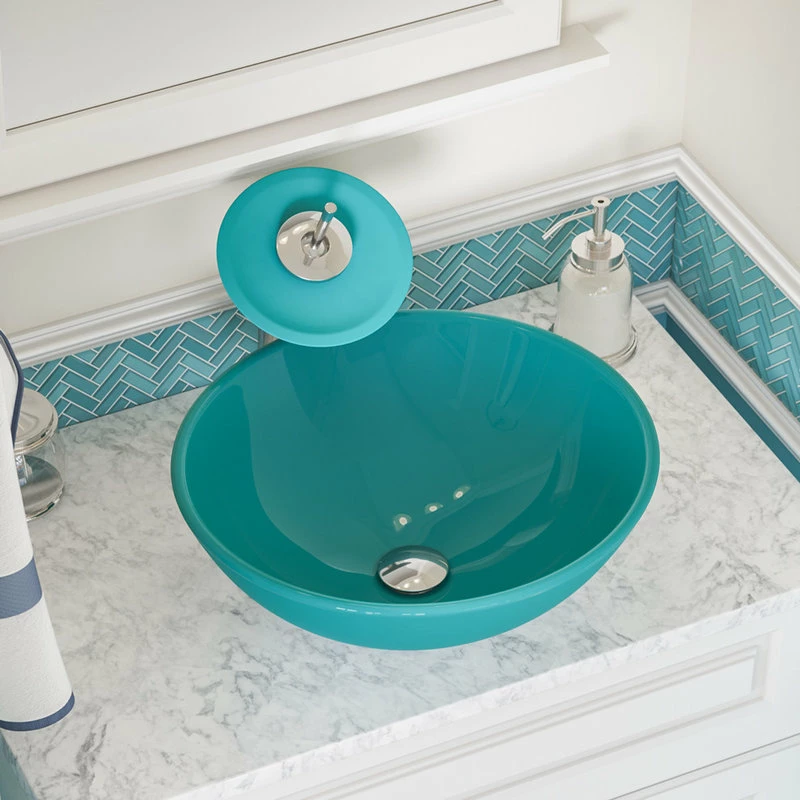 Best Sale ๐ MR Direct Sinks And Faucets 601 Colored Glass Vessel Sink, Turquoise, Sink Only, No Additional Accessories ๐ 4 Best Sale ๐ MR Direct Sinks And Faucets 601 Colored Glass Vessel Sink, Turquoise, Sink Only, No Additional Accessories ๐ - Image 2