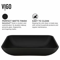 Best reviews of 🛒 VIGO Sottile MatteShell Vessel Bathroom Sink, Black 🤩 -Bathroom Sinks Shop 50312fbc0e9ed8be 4065 w800 h800 b1 p0