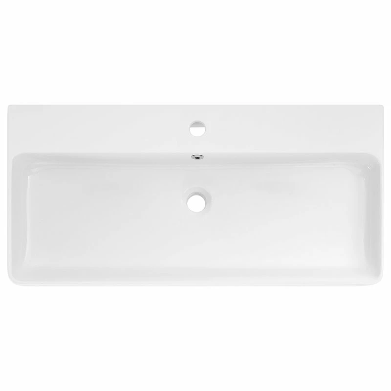 Best deal ๐ Swiss Madison Carre 36" Ceramic Console Sink White Basin Black Legs ๐ 7 Best deal ๐ Swiss Madison Carre 36" Ceramic Console Sink White Basin Black Legs ๐ - Image 5