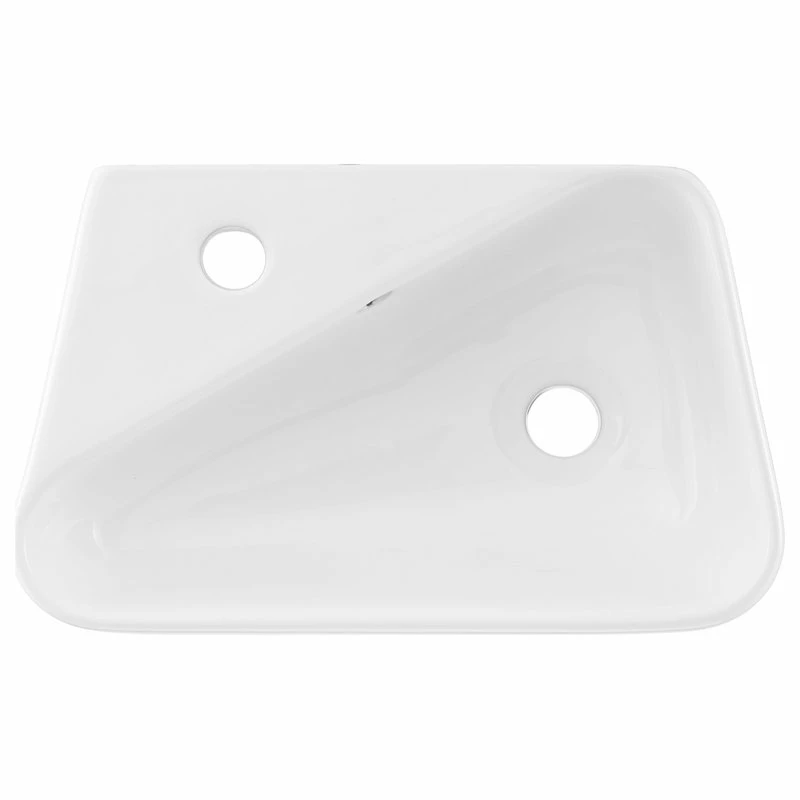 Best Pirce ๐ Swiss Madison Plaisir 18"x11" Ceramic Wall Hung Sink With Faucet Mount, Left Side ๐ 4 Best Pirce ๐ Swiss Madison Plaisir 18"x11" Ceramic Wall Hung Sink With Faucet Mount, Left Side ๐ - Image 2