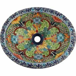 Best deal ๐ฏ Color Y Tradicion Mexican Talavera Ceramic Hand Painted Bathroom Oval Sink ๐ฅ