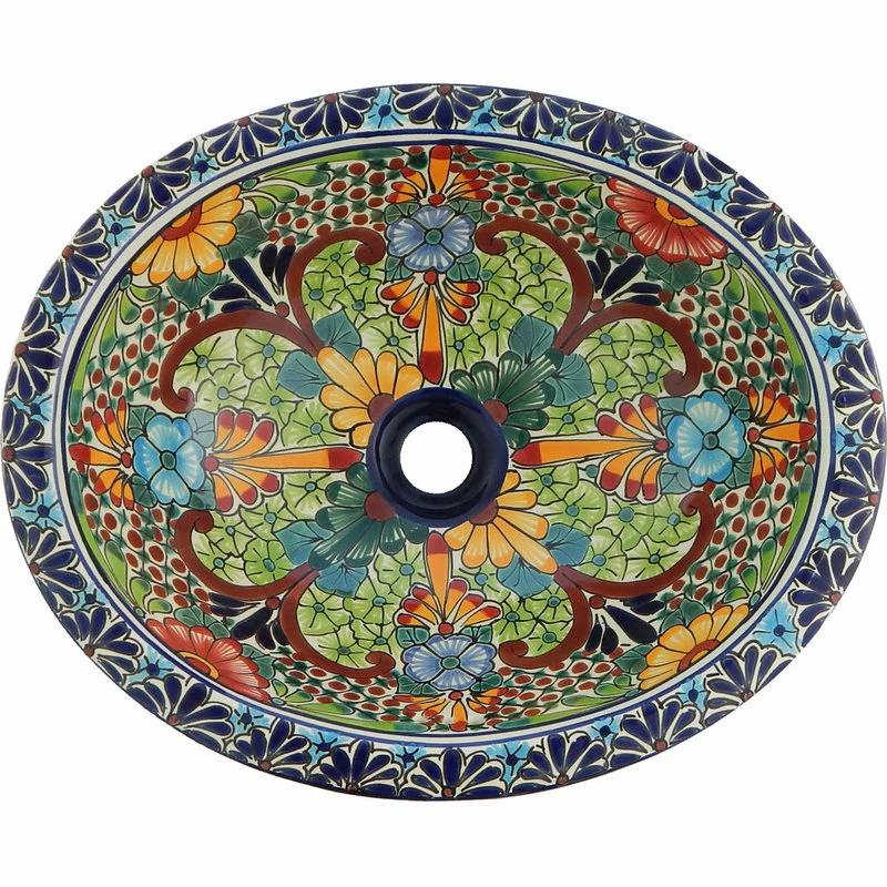 Best deal ๐ฏ Color Y Tradicion Mexican Talavera Ceramic Hand Painted Bathroom Oval Sink ๐ฅ 3 Best deal ๐ฏ Color Y Tradicion Mexican Talavera Ceramic Hand Painted Bathroom Oval Sink ๐ฅ