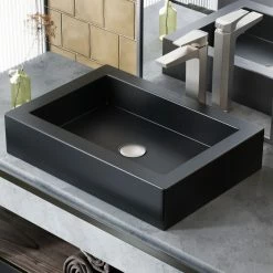 Coupon 😀 Swiss Madison Voltaire Ceramic Rectangle Vessel Sink, Matte Black 😍 -Bathroom Sinks Shop 54a16cfa0000856e 8656 w800 h800 b0 p0