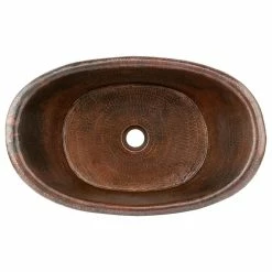 Outlet 🔥 Premier Copper Products Bath Tub Vessel 🔨 Hammered Copper Sink With Accessories 😀 -Bathroom Sinks Shop 5501ab8b007754d1 2423 w800 h800 b1 p0