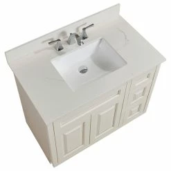 Hot Sale ⭐ Altair Belluno 31" Engineered Stone Vanity Top In Milano White With White Sink, Milano 🤩 -Bathroom Sinks Shop 5541cbc90fcad057 1763 w800 h800 b1 p0