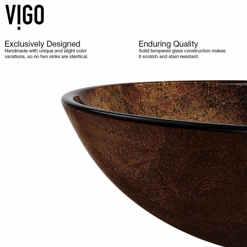 Coupon ๐งจ Vigo VG07505 16-1/2" Glass Bathroom Vessel Sink - Russet ๐ฏ 7 Coupon ๐งจ Vigo VG07505 16-1/2" Glass Bathroom Vessel Sink - Russet ๐ฏ - Image 5