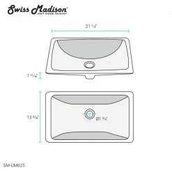 Wholesale 🔔 Swiss Madison Voltaire 21 Rectangular Under-Mount Bathroom Sink 🛒 -Bathroom Sinks Shop 56113c5b001c6562 7025 w800 h800 b1 p0