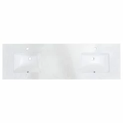 Cheapest 🧨 Altair Salerno 73" Engineered Stone Vanity Top In Aosta White With White Sink 😉