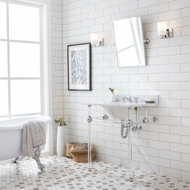 Flash Sale ๐ Water Creation Empire 30" Wash Stand And P-Trap, Silver ๐ 6 Flash Sale ๐ Water Creation Empire 30" Wash Stand And P-Trap, Silver ๐ - Image 4