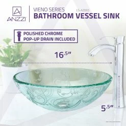 Best Pirce ✔️ ANZZI Vieno Series Vessel Sink With Pop-Up Drain 🥰 -Bathroom Sinks Shop 5c911d590c3fc192 7765 w800 h800 b0 p0