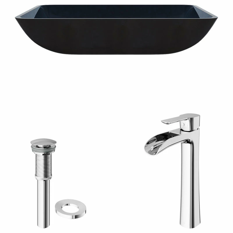 Hot Sale ๐ VIGO Rectangular Turquoise Water Glass Vessel Bathroom Sink And Niko Faucet Set ๐ฏ 10 Hot Sale ๐ VIGO Rectangular Turquoise Water Glass Vessel Bathroom Sink And Niko Faucet Set ๐ฏ - Image 8