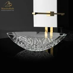 Coupon ⌛ Maestrobath De Medici Luxury Ice Oval Crystal Vessel Sink 🥰 -Bathroom Sinks Shop 5dc1a345007928ba 5838 w800 h800 b0 p0