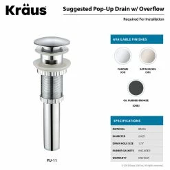 Best Sale 🔔 Kraus USA, Inc. Elavo Ceramic Square Semi-Recessed White Sink, PU Drain Oil Rubbed Bronze ❤️ -Bathroom Sinks Shop 5df155ad00e5e809 8832 w800 h800 b1 p0