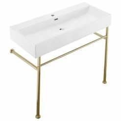 Best Sale ๐ Swiss Madison Claire 40" Ceramic Console Sink White Basin Gold Legs ๐ฅ 14 Best Sale ๐ Swiss Madison Claire 40" Ceramic Console Sink White Basin Gold Legs ๐ฅ -Bathroom Sinks Shop 5eb1c32c023b8213 8561 w800 h800 b1 p0