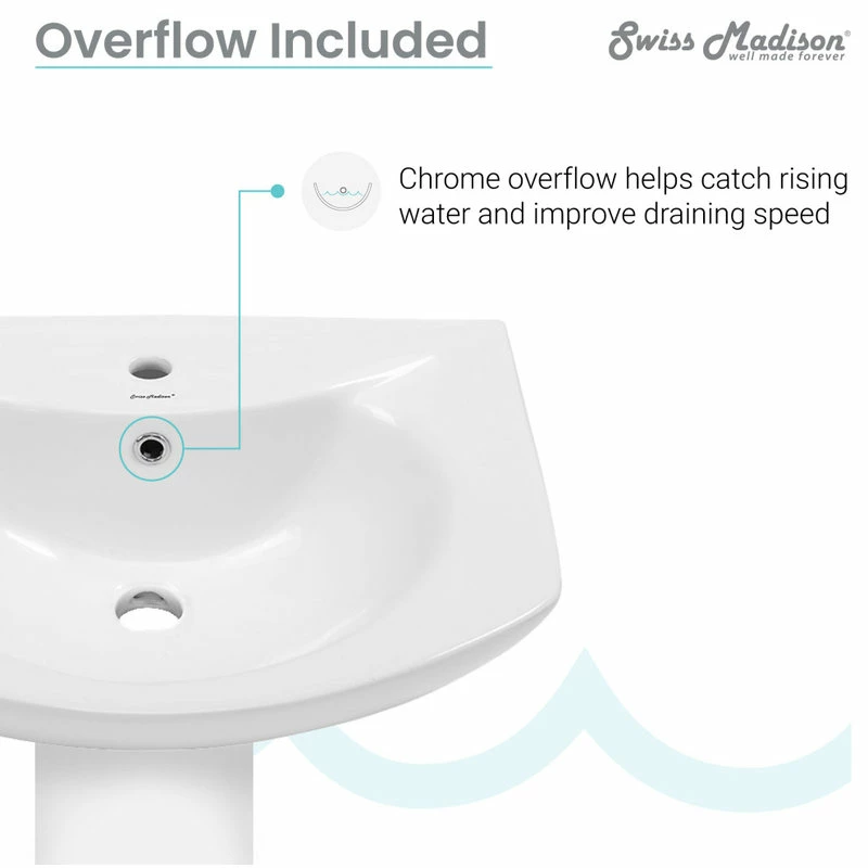 Best Sale โจ Swiss Madison Chateau Pedestal Bathroom Sink Round With Single Faucet Hole ๐คฉ 12 Best Sale โจ Swiss Madison Chateau Pedestal Bathroom Sink Round With Single Faucet Hole ๐คฉ - Image 10