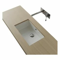 Hot Sale ๐ Scarabeo Ceramiche Rectangular White Ceramic Undermount Sink, No Hole โ๏ธ