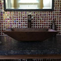 Top 10 🧨 Premier Copper Products 17" Modern Rectangle Hand Forged Old World Copper Vessel Sink ✨ -Bathroom Sinks Shop 60613de500774dd7 5749 w800 h800 b0 p0