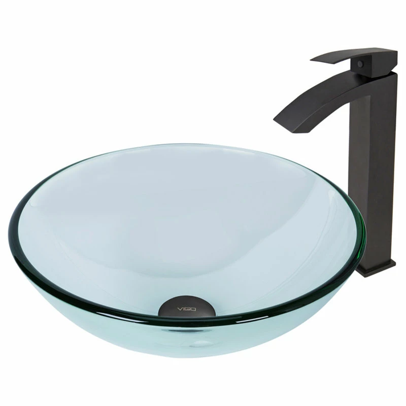 Cheap ๐ VIGO Crystalline Glass Vessel Sink And Duris Vessel Faucet ๐ 3 Cheap ๐ VIGO Crystalline Glass Vessel Sink And Duris Vessel Faucet ๐