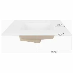 Best deal ๐คฉ Maykke Brighton Rectangle Sink Top, White Ceramic, 31", 4" Center-Set Faucet Hole โ 10 Best deal ๐คฉ Maykke Brighton Rectangle Sink Top, White Ceramic, 31", 4" Center-Set Faucet Hole โ -Bathroom Sinks Shop 614110b30aa6ce37 0978 w800 h800 b1 p0