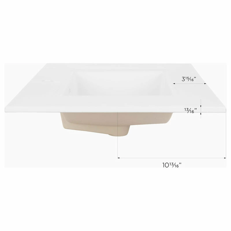 Best deal ๐คฉ Maykke Brighton Rectangle Sink Top, White Ceramic, 31", 4" Center-Set Faucet Hole โ 6 Best deal ๐คฉ Maykke Brighton Rectangle Sink Top, White Ceramic, 31", 4" Center-Set Faucet Hole โ - Image 4