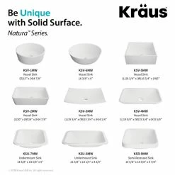 Best Sale 🎉 Kraus USA, Inc. Natura Rectangle Vessel Bathroom Sink, Stone Resin Solid Surface 😀 -Bathroom Sinks Shop 625176580254a7b2 6285 w800 h800 b1 p0