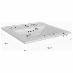 Coupon ⭐ Maykke Brockton Ceramic Rectangle Bathroom Sink Top, Single Hole, White, 19" 👏 -Bathroom Sinks Shop 62812b9c0a5ced6a 6025 w800 h800 b1 p0