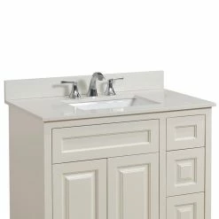 Hot Sale ⭐ Altair Belluno 31" Engineered Stone Vanity Top In Milano White With White Sink, Milano 🤩 -Bathroom Sinks Shop 62c192530fcad054 1763 w800 h800 b0 p0