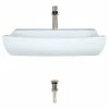 Cheap 🛒 MR Direct Sinks And Faucets V2302 Porcelain Vessel Sink, White, 732 Vessel Faucet, Brushed Nickel ⭐ -Bathroom Sinks Shop 63a1b0a30c411946 5945 w800 h800 b1 p0