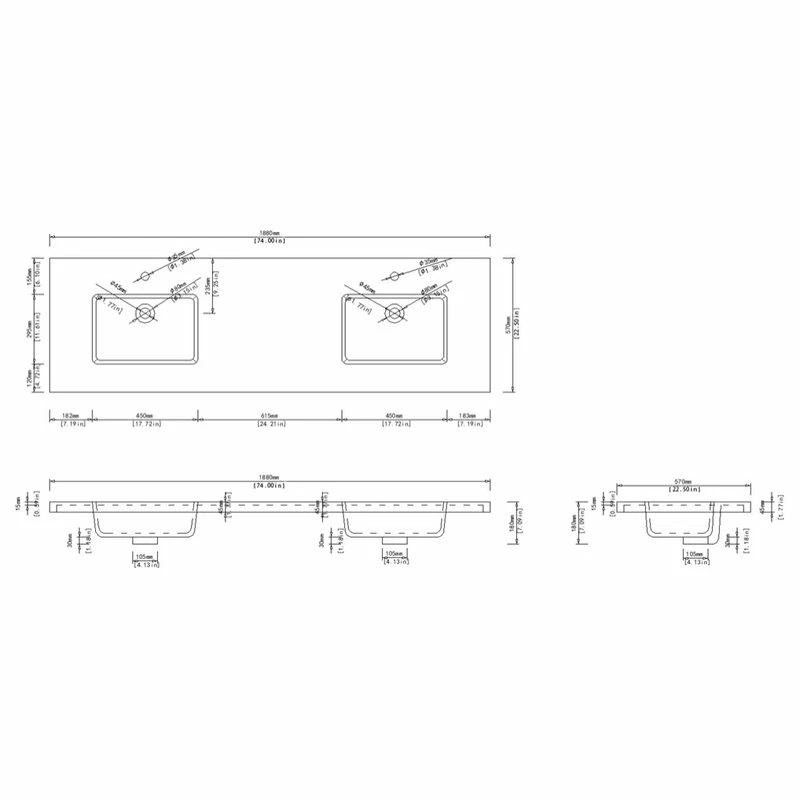 Promo ๐ Dyconn Faucet 74 Inch Solid Surface Vanity Top โจ 7 Promo ๐ Dyconn Faucet 74 Inch Solid Surface Vanity Top โจ - Image 5