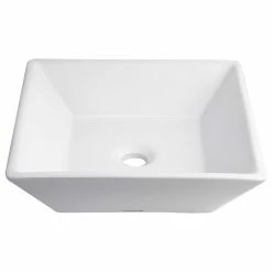 Best Pirce 😍 Yescom Aquaterior Square Porcelain Ceramic Vessel Sink With Drain & Faucet 🎉 -Bathroom Sinks Shop 64c1ccf10c365035 7249 w800 h800 b1 p0