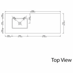 Top 10 😍 Dyconn Faucet True Solid Surface Single-Bowl Vanity Top (63" (Single Bowl)) 🤩 -Bathroom Sinks Shop 65617b98013fe15a 9645 w800 h800 b1 p0