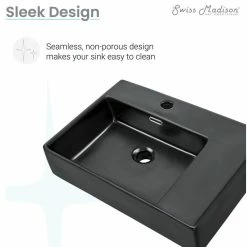 Cheapest ๐ฏ Swiss Madison St. Tropez 24"x18" Ceramic Wall Hung Sink With Left Faucet Mount, Matte Black ๐ 22 Cheapest ๐ฏ Swiss Madison St. Tropez 24"x18" Ceramic Wall Hung Sink With Left Faucet Mount, Matte Black ๐ -Bathroom Sinks Shop 6591d23502f525fa 5818 w800 h800 b1 p0