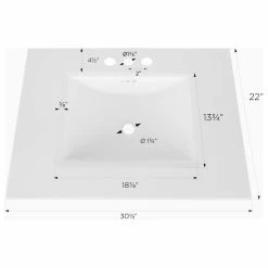 Best deal ๐คฉ Maykke Brighton Rectangle Sink Top, White Ceramic, 31", 4" Center-Set Faucet Hole โ 11 Best deal ๐คฉ Maykke Brighton Rectangle Sink Top, White Ceramic, 31", 4" Center-Set Faucet Hole โ -Bathroom Sinks Shop 689124ab0aa6ce39 0978 w800 h800 b1 p0