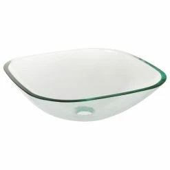 Best deal 🤩 Yescom Tempered Clear Square Glass Vessel Sink ⭐