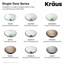 Top 10 🧨 Kraus USA, Inc. Frosted 14" Glass Vessel Bathroom Sink 🎉 -Bathroom Sinks Shop 6f112ddb00e5e744 3126 w800 h800 b1 p0