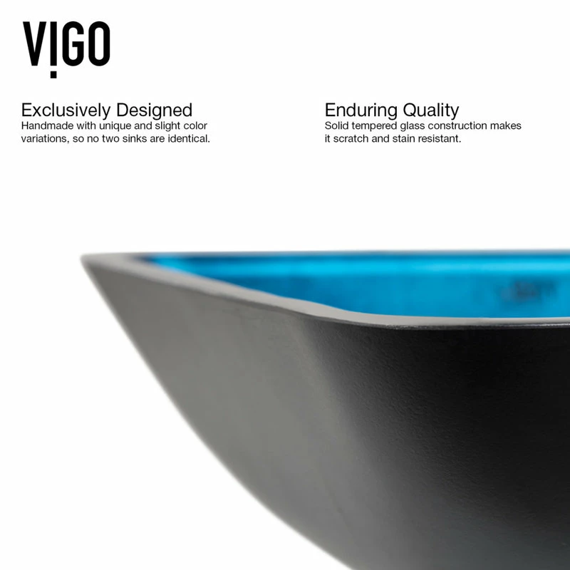 Hot Sale ๐ VIGO Rectangular Turquoise Water Glass Vessel Bathroom Sink And Niko Faucet Set ๐ฏ 13 Hot Sale ๐ VIGO Rectangular Turquoise Water Glass Vessel Bathroom Sink And Niko Faucet Set ๐ฏ - Image 11