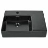 Cheapest 💯 Swiss Madison St. Tropez 24"x18" Ceramic Wall Hung Sink With Left Faucet Mount, Matte Black 😍 -Bathroom Sinks Shop 75917dfa02f525f3 0046 w800 h800 b1 p0