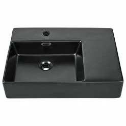 Cheapest ๐ฏ Swiss Madison St. Tropez 24"x18" Ceramic Wall Hung Sink With Left Faucet Mount, Matte Black ๐