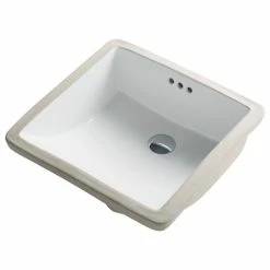 New 🎉 Kraus USA, Inc. Elavo Ceramic Square Undermount Bathroom Sink, White ⭐ -Bathroom Sinks Shop 7741b6110254a7cb 6211 w800 h800 b1 p0